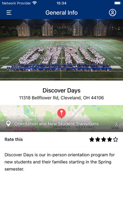 Screenshot 2 of Case Western Reserve Guides App