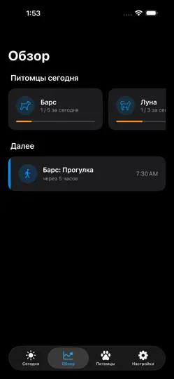 Скриншот PiwPaw: уход за питомцем на iPhone 1
