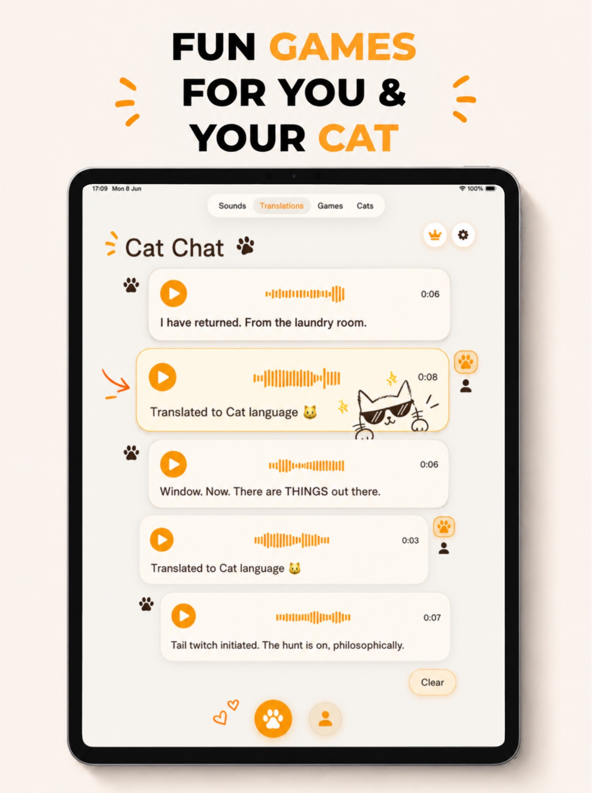 Whisker: Cat Translator Games