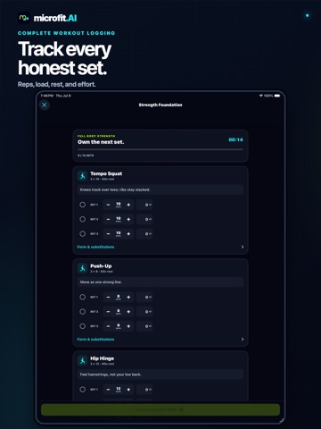 microfit.AI iPad screenshot