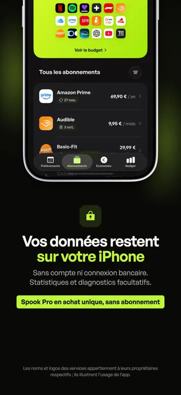 Spook : Gérer ses abonnements screenshot 10 of 10