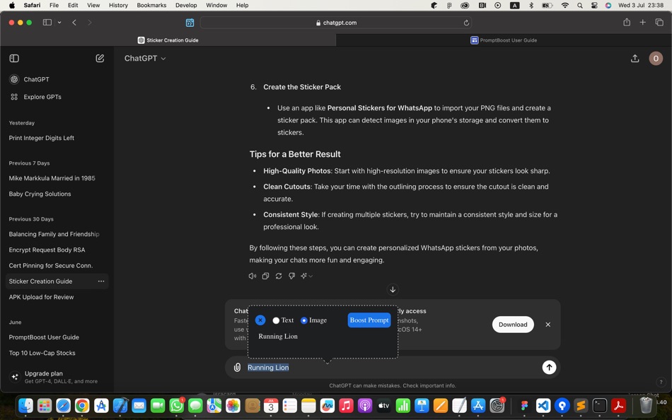#4. Prompt Boost Web Extension (macOS) Bởi: Omer Cohen