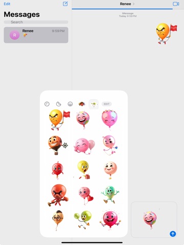 Floating Balloon Stickers iPad screenshot