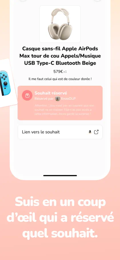 Screenshot 6 di 6 di Wishlist & Cadeaux - Hopy