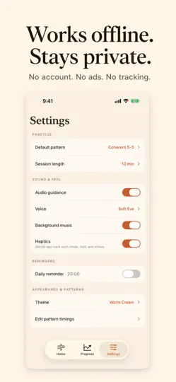 Captura de pantalla de Breathe With Me: Calm en iPhone 3