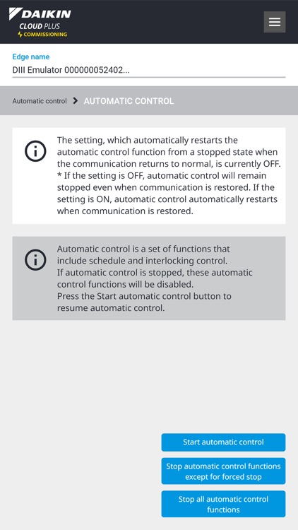 DC+ Fallback control