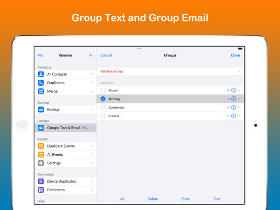 Remove Duplicate Contacts + iPad screenshot 4 - Business app