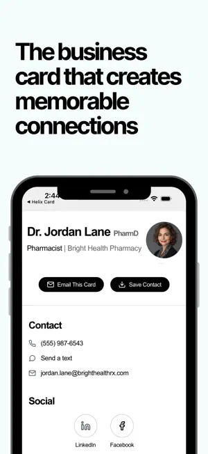 Helix: Digital Business Card screenshot 1