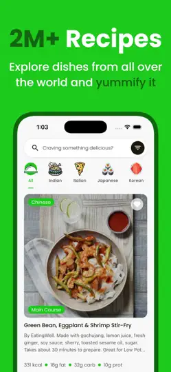 Yummify: AI Meal Plan, Recipes iPhone Ekran Görüntüsü 1
