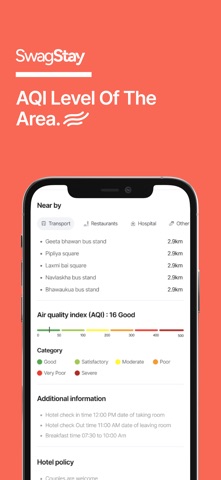 Swagstay Hotel Booking iPhone screenshot