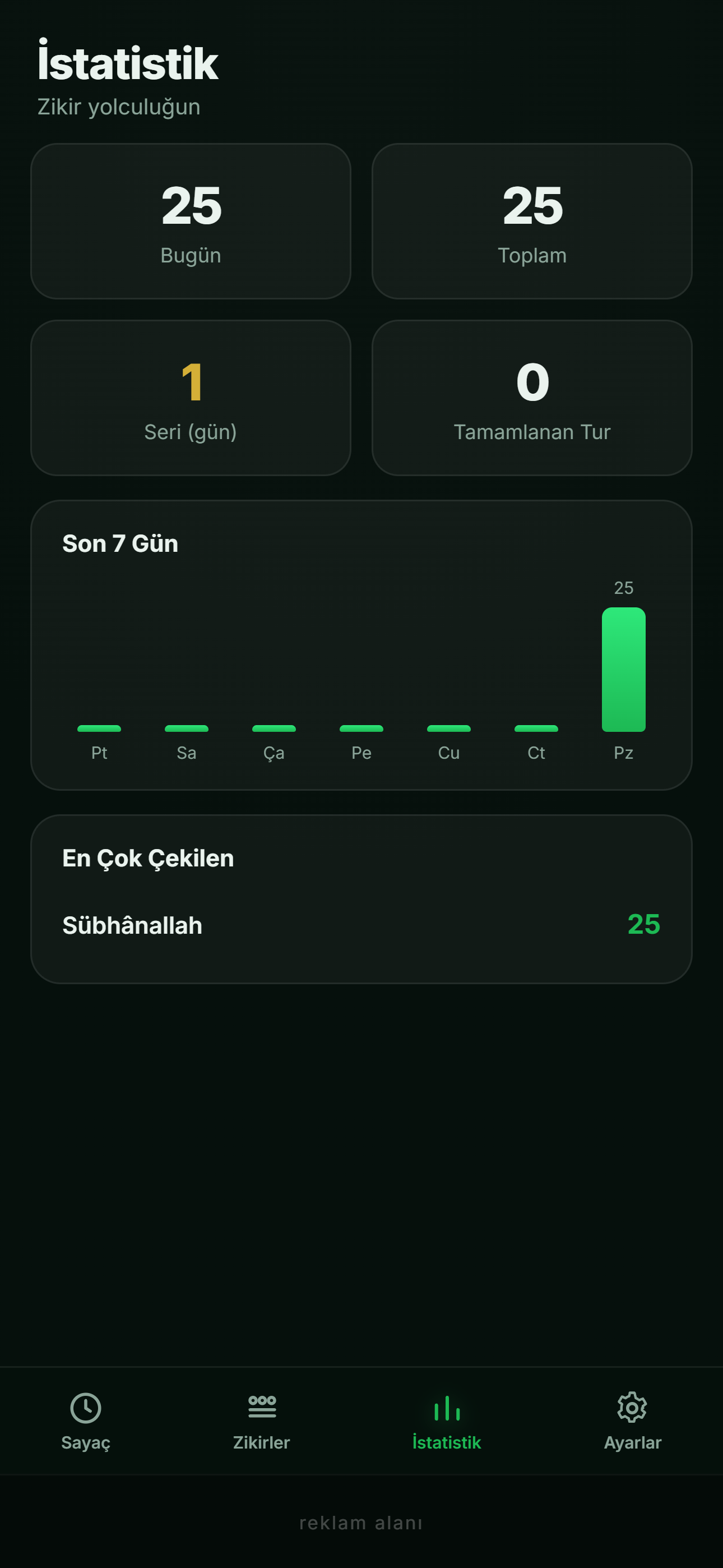 Zikirmatik + Dijital Tesbih screenshot 3