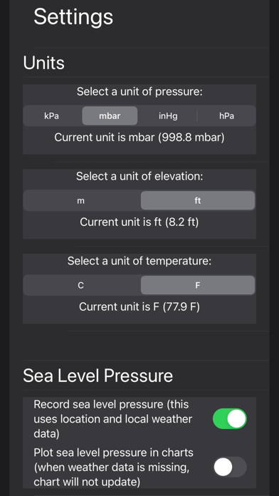 Screenshot #2 pour Barograph: Barometer&Altimeter
