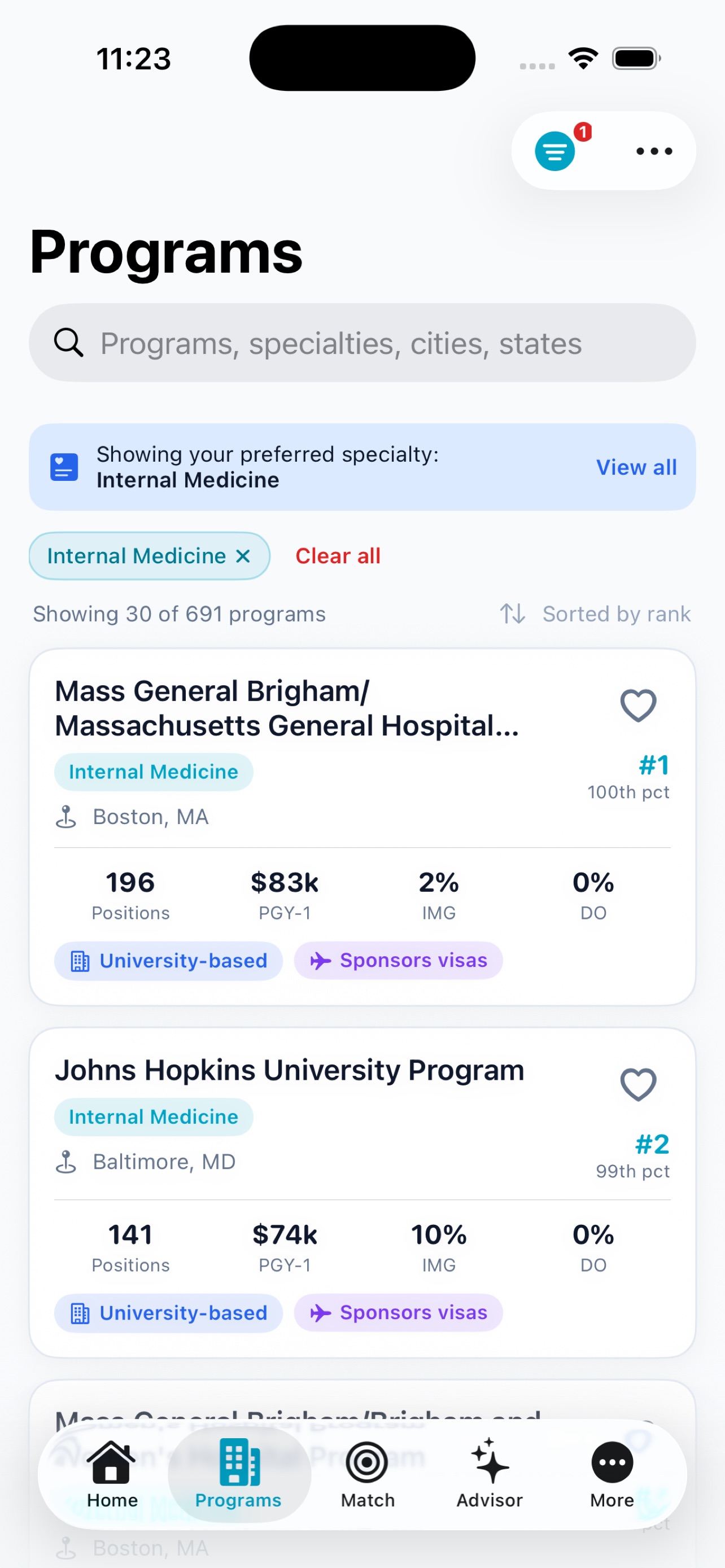 Screenshot 2 of ResidencyMatch.ai