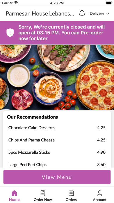 Parmesan House Lebanese Grill Screenshot