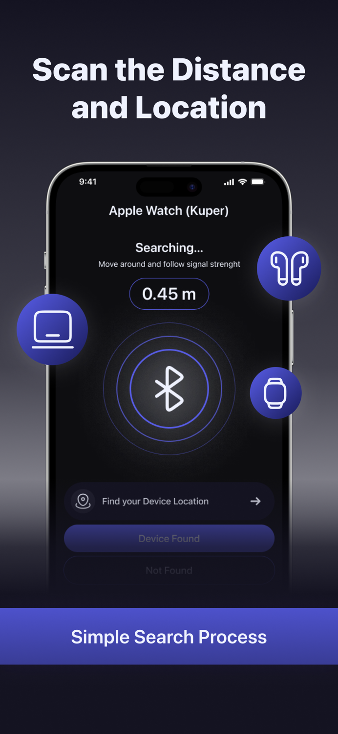 Bluetooth Finder. Lost Scanner