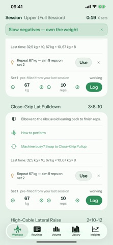 Grip & Balance: Workout Log iPhone screenshot
