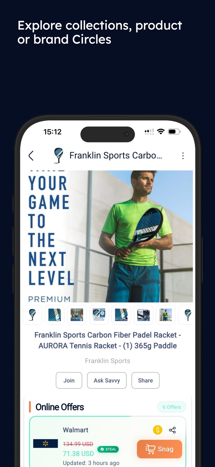 Snag Deals: Smart Shopping iphone screenshot 3
