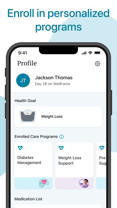 Wellframe iPhone screenshot 7 - Medical app