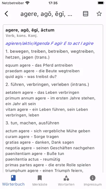 Navigium Großwörterbuch Latein screenshot 4 of 8