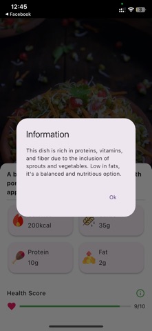 AI Calorie Counter iPhone screenshot