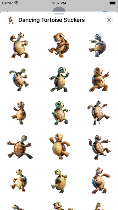 Screenshot #1 pour Dancing Tortoise Stickers