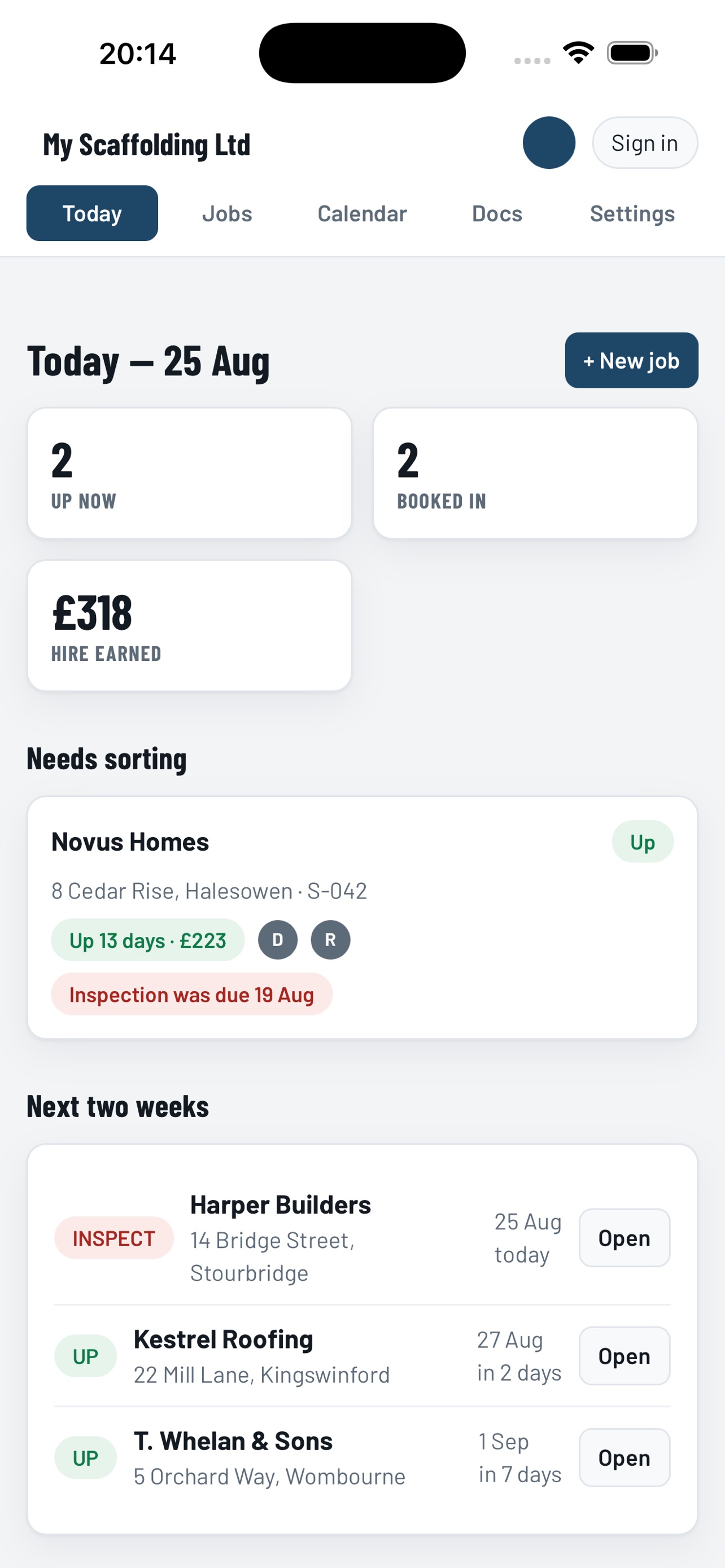 Screenshot 2 of My Scaffolding Ltd