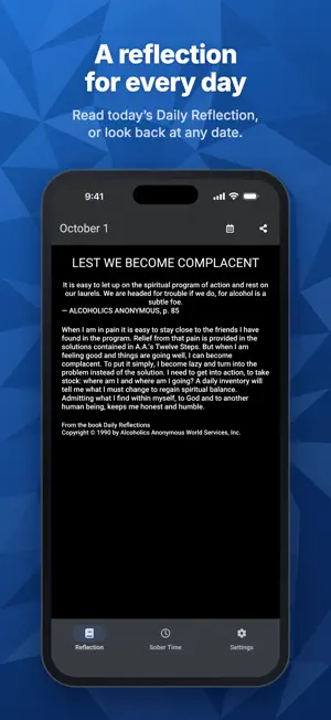AA Daily Reflection screenshot 1