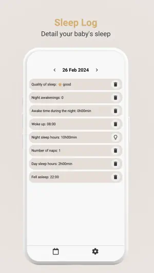 Baby Sleep Calendar & Log screenshot 3