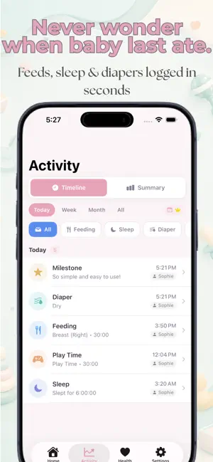 Nurly: Newborn Baby Tracker screenshot 3