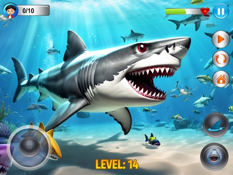 怒っているサメ シミュレーター ゲーム 3 dのおすすめ画像2