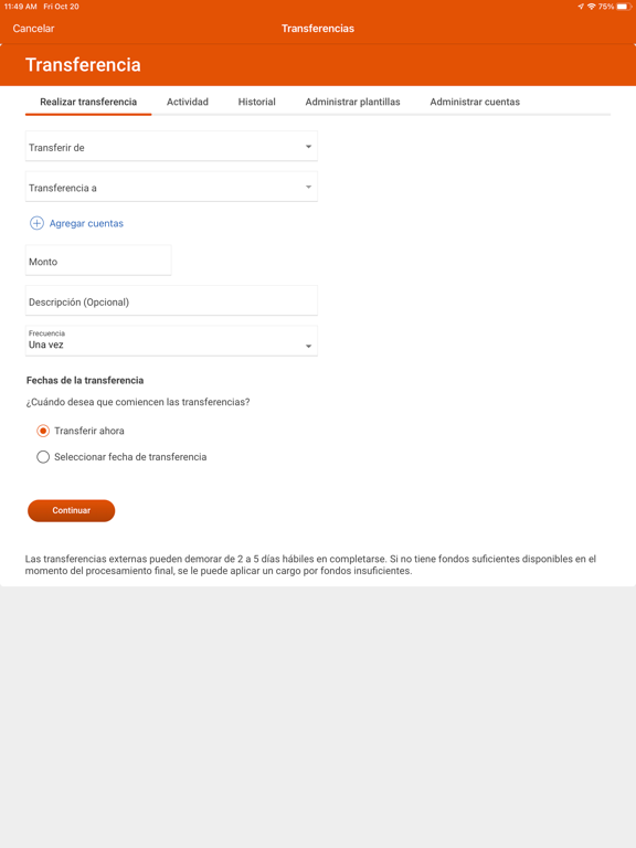 Amerant Mobile Banking-Spanish iPad screenshot 8 - Finance app