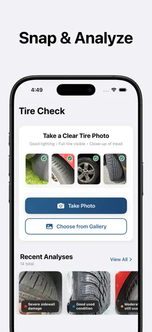 Tire Check: Condition & Safety screenshot 2