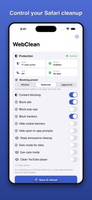 WebClean: Ad Blocker and Dark screenshot