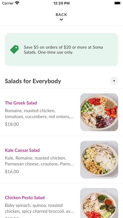 Soma Salads Screenshot