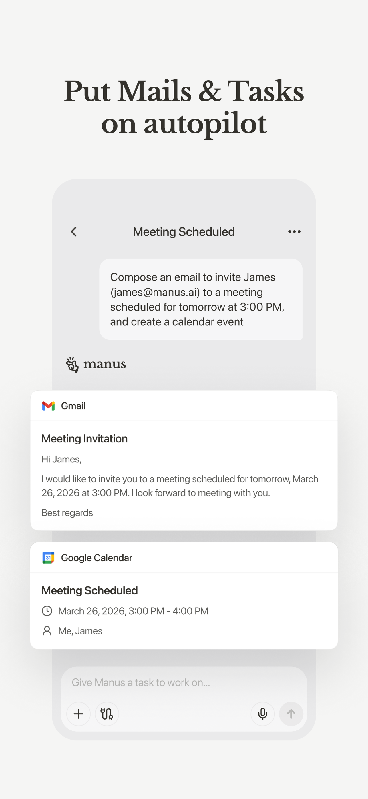 Manus - AI Agent & Automation App Store screenshot