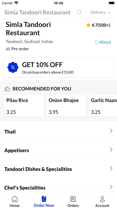 Simla Tandoori Restaurant Screenshot