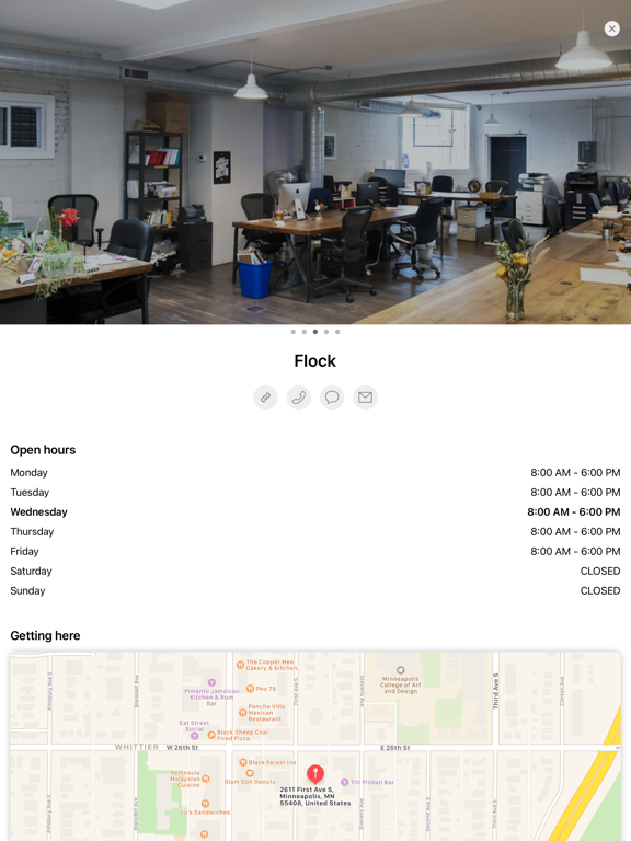 Flock Coworking Minneapolis iPad screenshot 6 - Productivity app