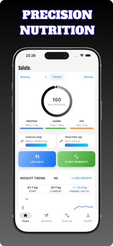Salute - Smart Calorie Tracker Screenshot 1 of 10