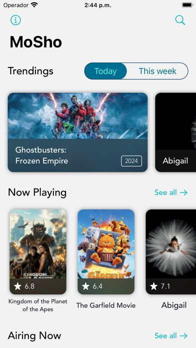 MoSho: Movies & Tv Shows Screenshot