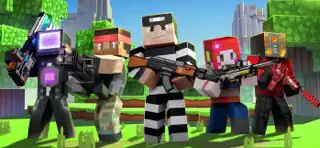 Cops N Robbers:Pixel Craft Gun - Screenshot 1