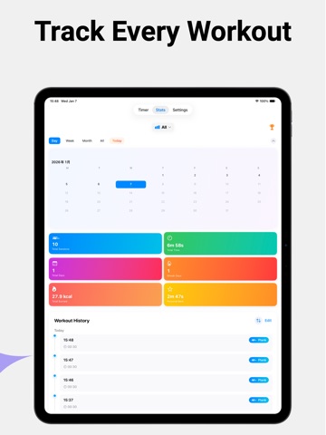 CatFit Timer iPad screenshot