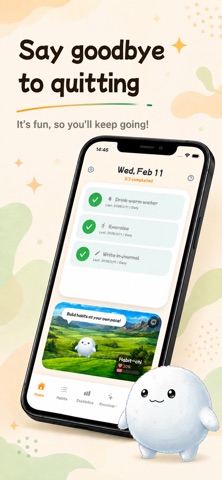 Habit-chi: Cute Habit Tracker iPhone screenshot