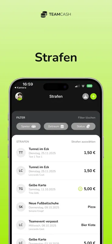 TeamCash – Mannschaftskasse screenshot 3 of 7
