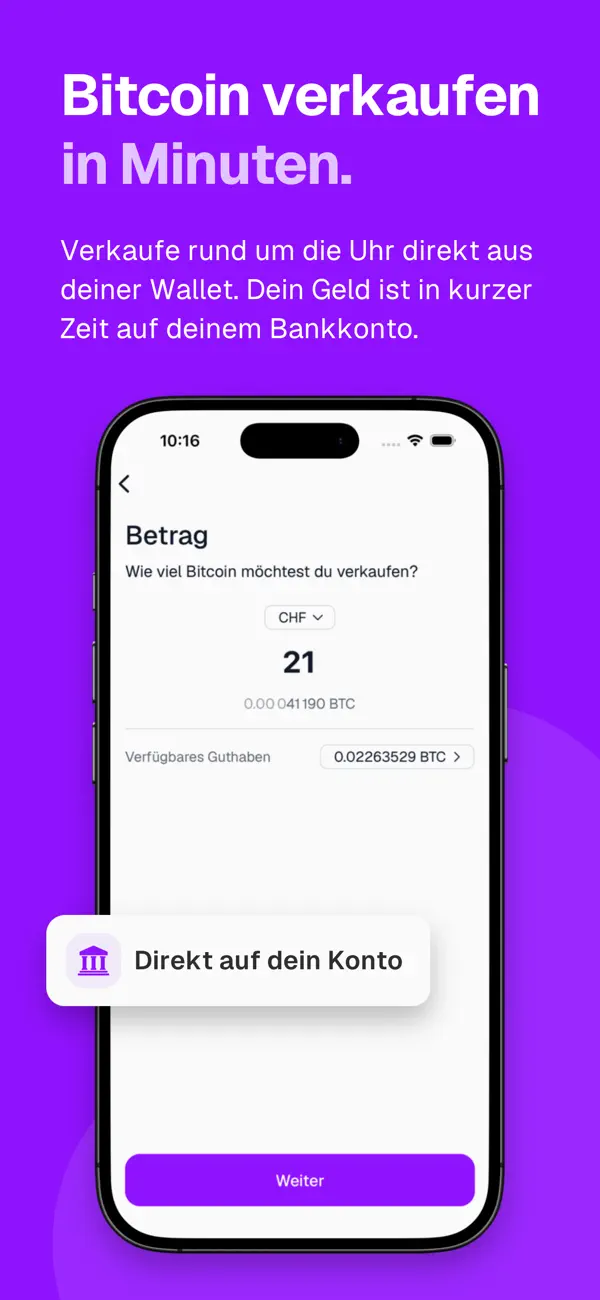 Pocket: Bitcoin ganz einfach iPhone App Screenshot 3 – Finanzen