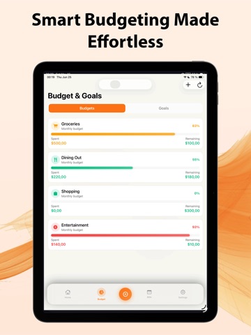 uCents - Budget & Expenses iPad screenshot