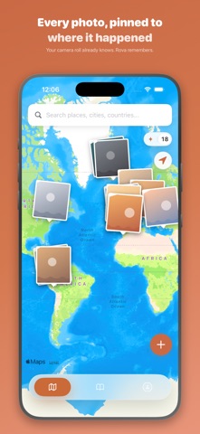 Rova: Travel Journal & Map screenshot