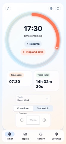Cumulative Timer Screenshot 1 of 4
