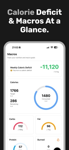 Calorie Counter - Getfiit iPhone screenshot