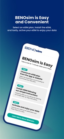 BENOsim – eSIM for Travelers screenshot