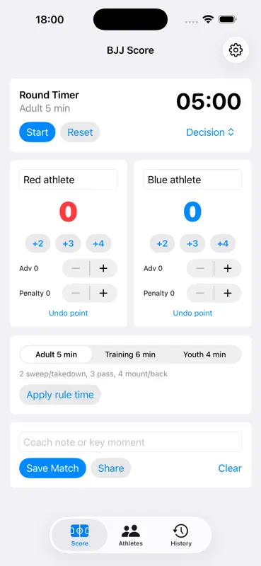 Placar BJJ 2026 screenshot 2 of 4